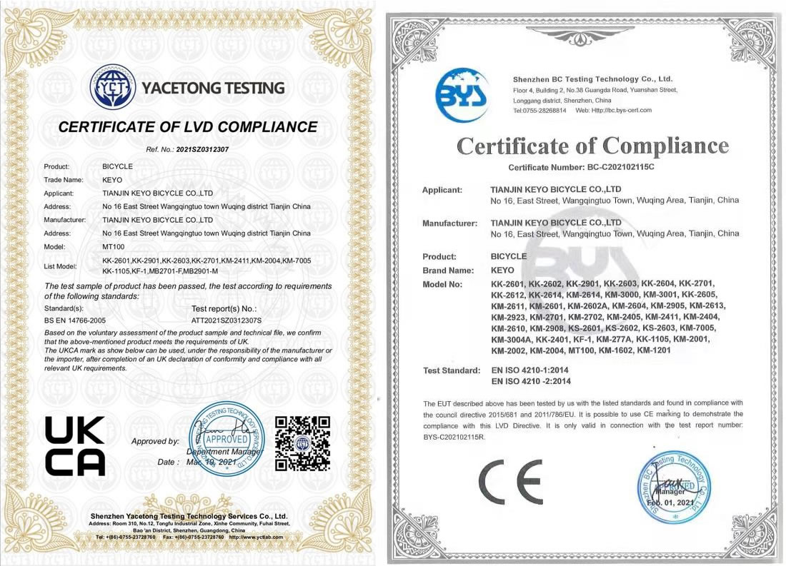 Qualification certificate